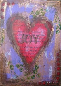 Artfully Carin- A Joyful Heart mixed media on canvas