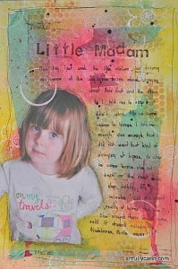 Little Madam art journal page