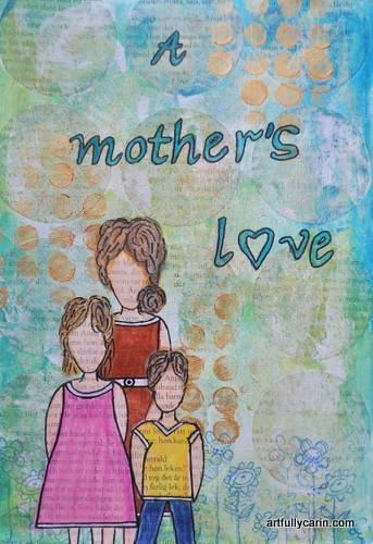 A Mother's Love art journal page