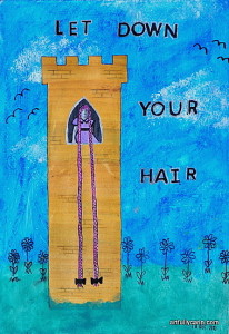 Let down your hair art journal by artfullycarin.com