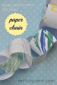 Easy Lent craft for kids paper chain