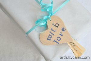 how to make easy wood gift tags