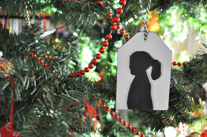 DIY silhouette Christmas ornaments