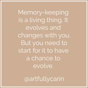 memory-keeping is a living thing quote by @artfullycarin